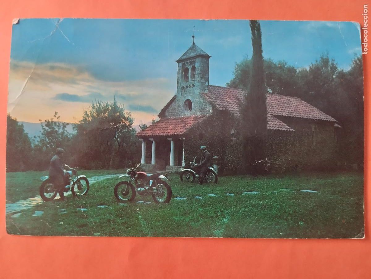 Postales: POSTAL publicitaria FELICITACION NAVIDAD 1966- MOTO BULTACO CEMOTO. 19,5x12cm