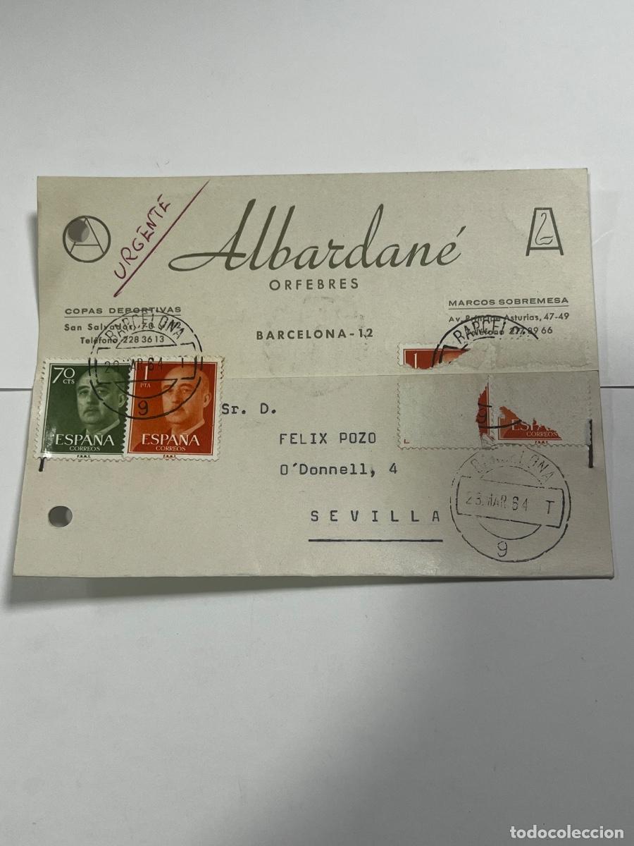 Postales: POSTAL PUBLICITARIA. ALBARDAN&Eacute;. ORFEBRES. BARCELONA, 1964.