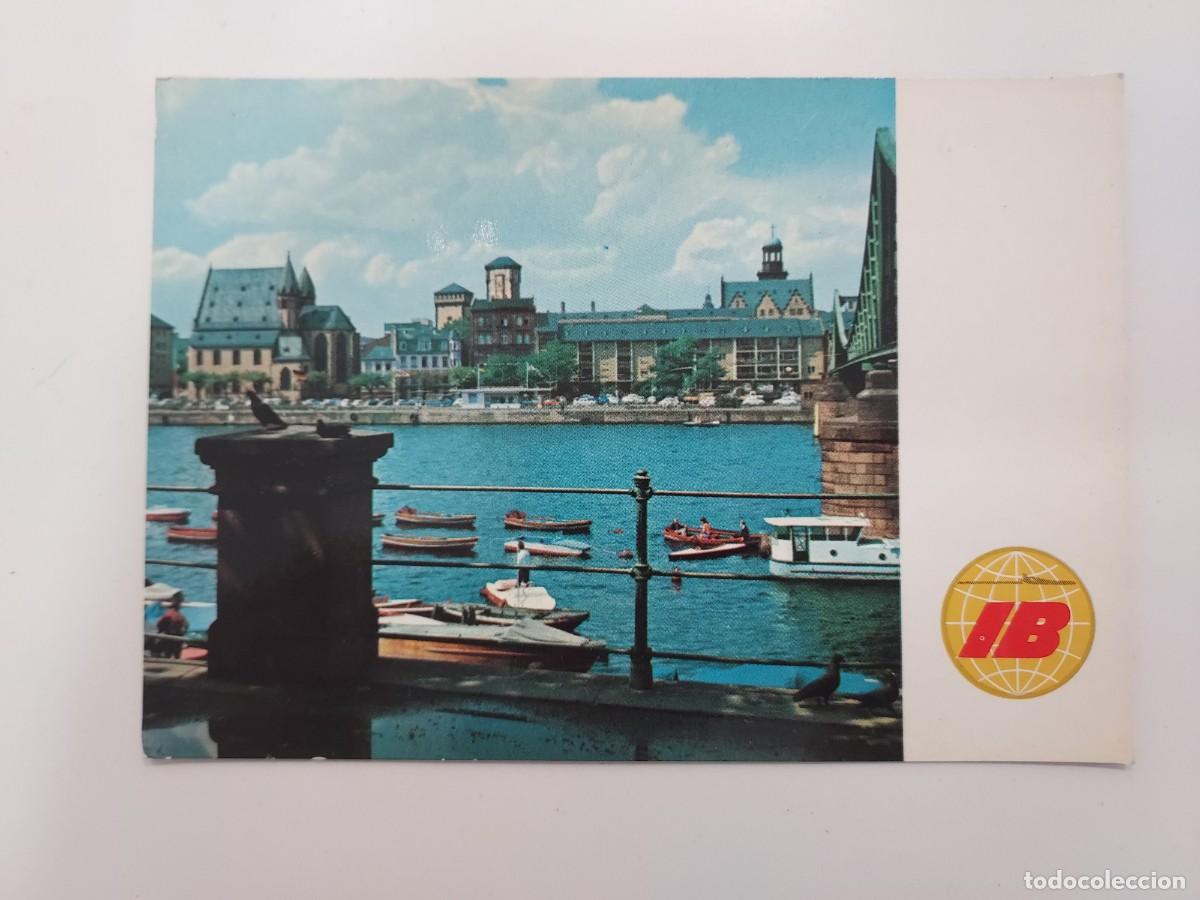 Postales: POSTAL IBERIA LINEAS AEREAS FRANKFURT (ALEMANIA). SIN CIRCULAR. 1968. PUBLICIDAD