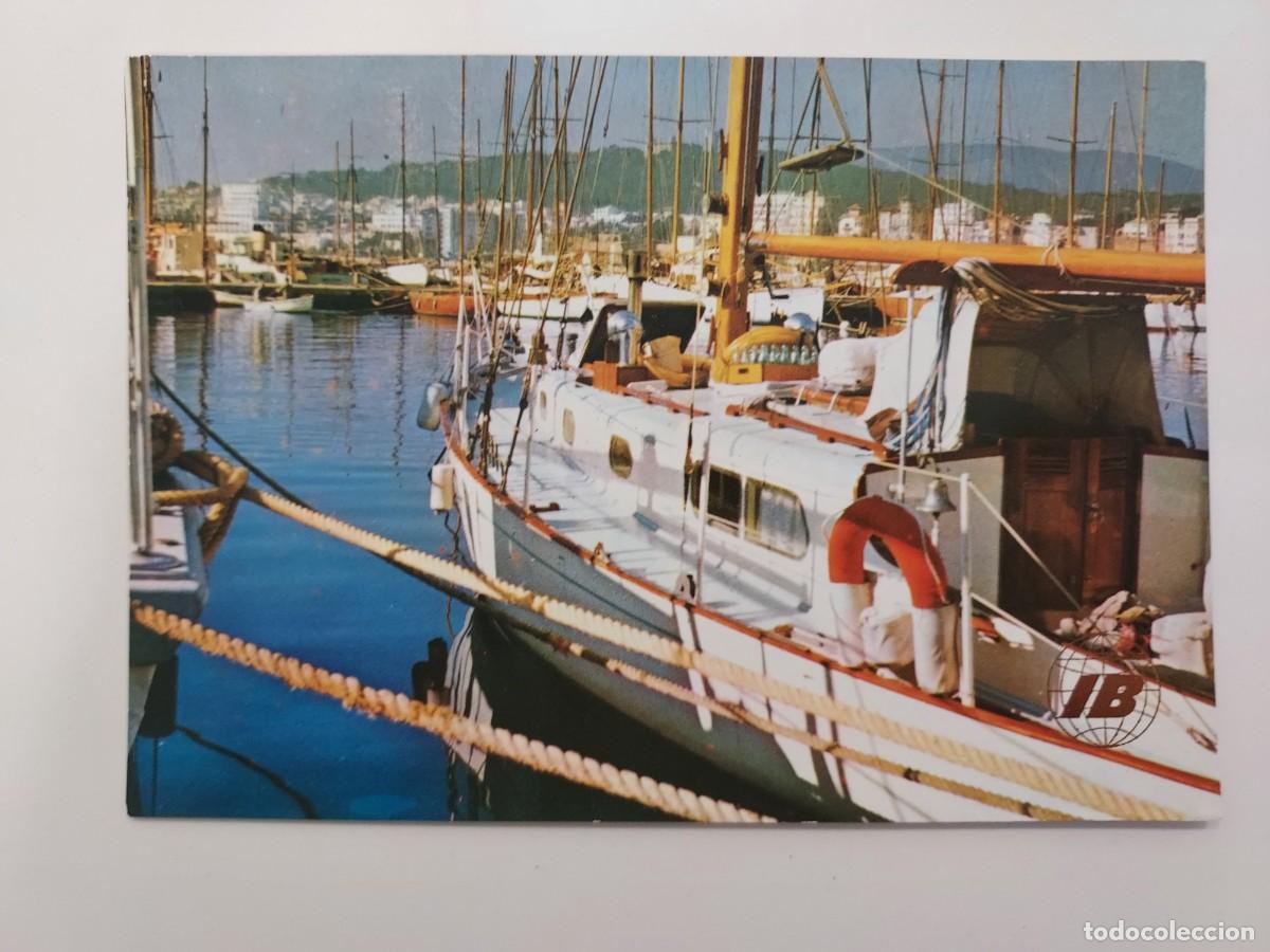 Postales: POSTAL IBERIA LINEAS AEREAS BARCOS EN EL PUERTO BALEARES. SIN CIRCULAR. 1972. PUBLICIDAD
