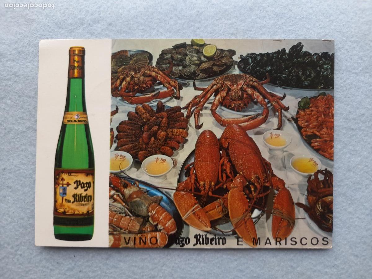 Postkarten: Postal Publicitaria Vino Pazo Ribeiro. A&ntilde;o 1973.