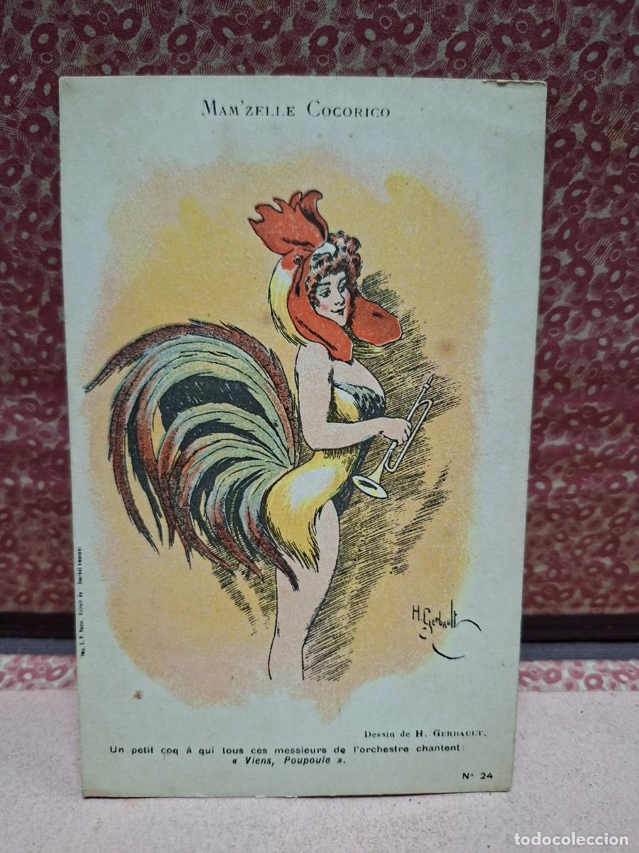 Postales: ANTIGUA POSTAL COMICA PUBLICITARIA MAM'ZELLE COCORICO ILUSTRADOR GERBAULT FRANCIA