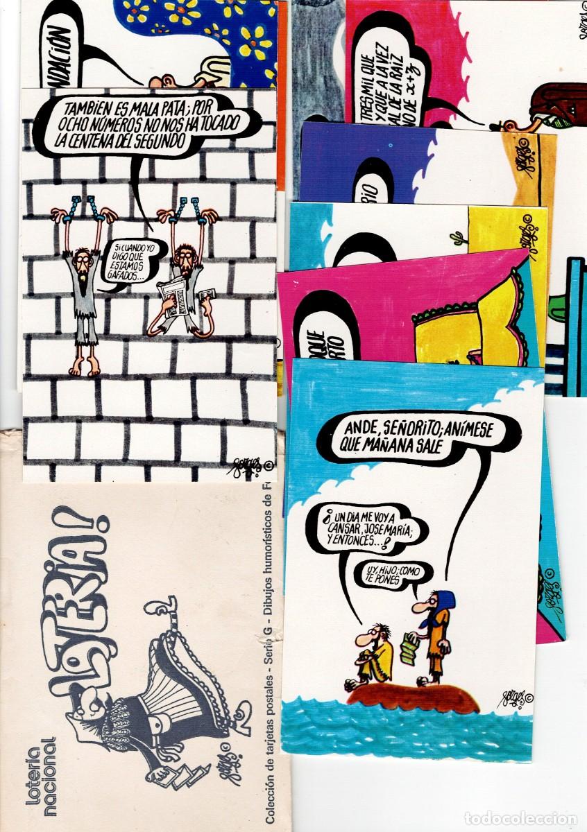 Postales: 12 POSTALES (FORGES) DE LOTERIA NACIONAL SERIE G