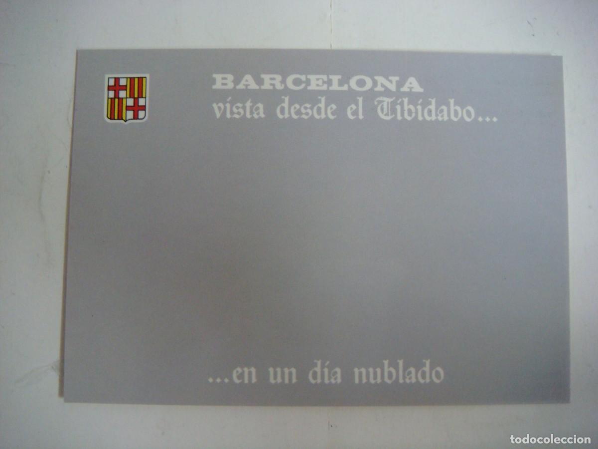 Postales: POSTAL PUBLICITARIA DE BARCELONA VISTA DESDE EL TIBIDABO EN UN DIA NUBLADO-CAJ-POS-N&ordm;-5 SOB-24