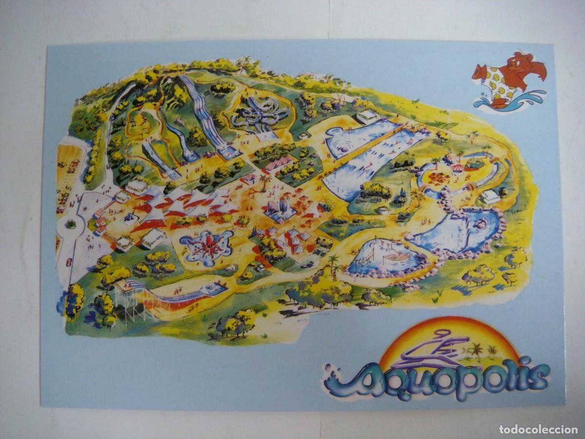 Postales: POSTAL PUBLICITARIA DE AQUOPOLIS PARQUE ACUATICO VILLANUEVA DE LA CA&Ntilde;ADA MADRID-CAJ-POS-N&ordm;-5 SOB-24