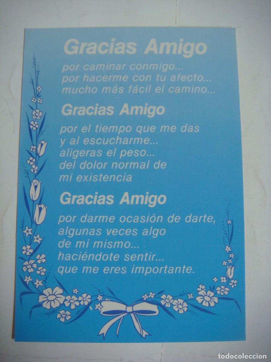 Postales: POSTAL PUBLICITARIA DE GRACIAS AMIGO-CAJ-POS-N&ordm;-5 SOB-24