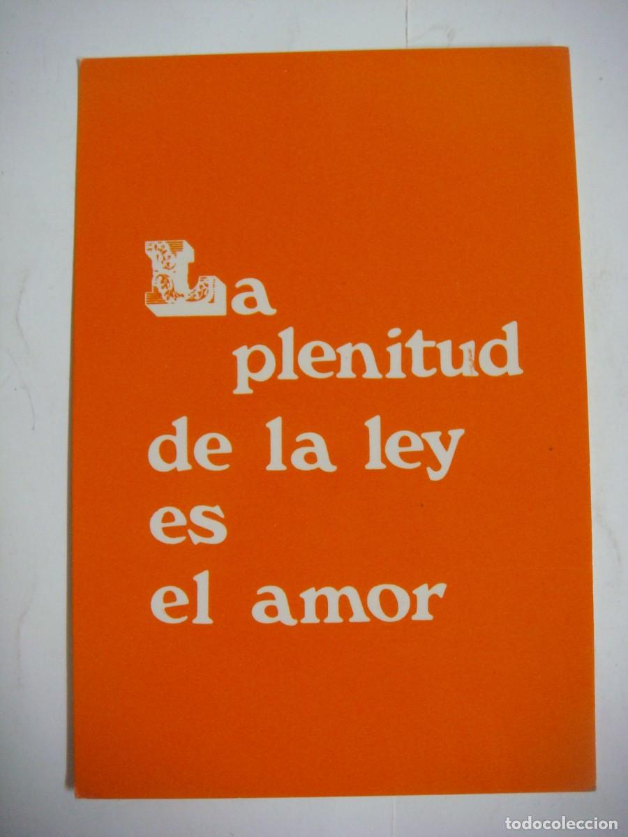 Postales: POSTAL PUBLICITARIA DE LA PLENITUD DE LA LEY ES EL AMOR-CAJ-POS-N&ordm;-5 SOB-24