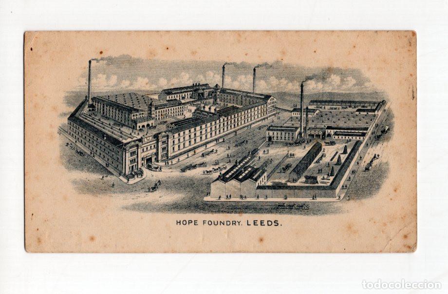 Postales: HOPE FOUNDRY (LEEDS) DIRIGIDA AL MERCADO ESPA&Ntilde;OL. FAIRBAIRN LAWSON. MAQUINARIA HILADO DE FIBRAS.