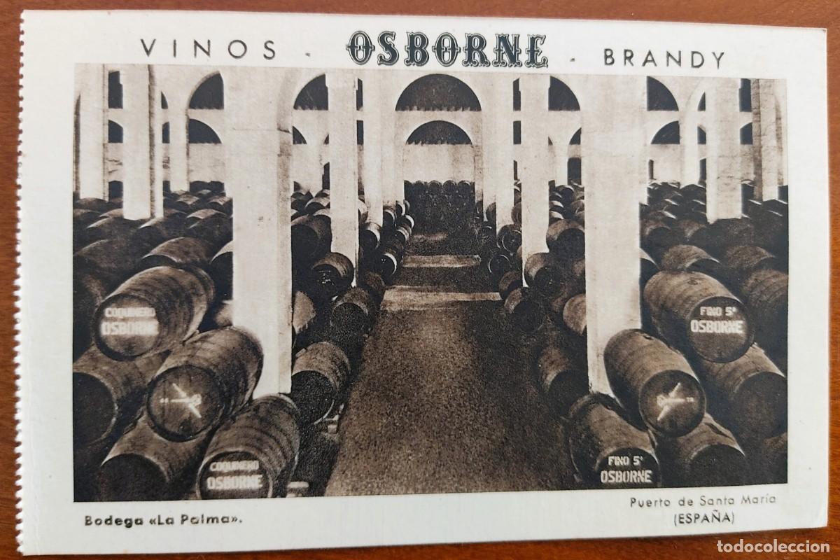 Postcards: PUBLICIDAD VINOS. OSBORNE. BRANDY. BODEGA DE EXPORTACI&Oacute;N. PUERTO DE SANTA MAR&Iacute;A (ESPA&Ntilde;A)