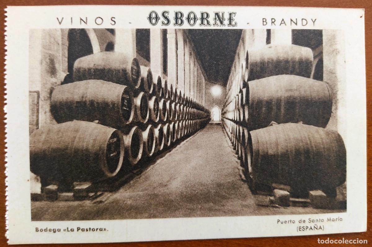 Postcards: PUBLICIDAD VINOS. OSBORNE. BRANDY. BODEGA DE EXPORTACI&Oacute;N. PUERTO DE SANTA MAR&Iacute;A (ESPA&Ntilde;A)