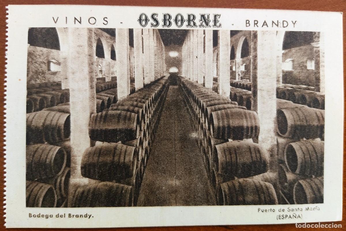 Postcards: PUBLICIDAD VINOS. OSBORNE. BRANDY. BODEGA DE EXPORTACI&Oacute;N. PUERTO DE SANTA MAR&Iacute;A (ESPA&Ntilde;A)