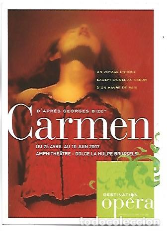 Cartoline: &rdquo; CARMEN &rdquo;, PUBLICIDAD DE OBRA