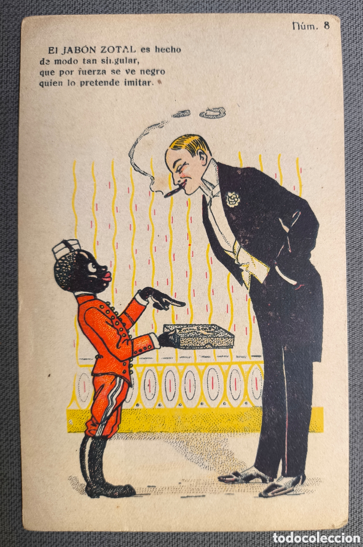 Cartoline: PUBLICIDAD JAB&Oacute;N ZOTAL POSTAL ILUSTRADA N&deg; 8 SEVILLA C. 1920
