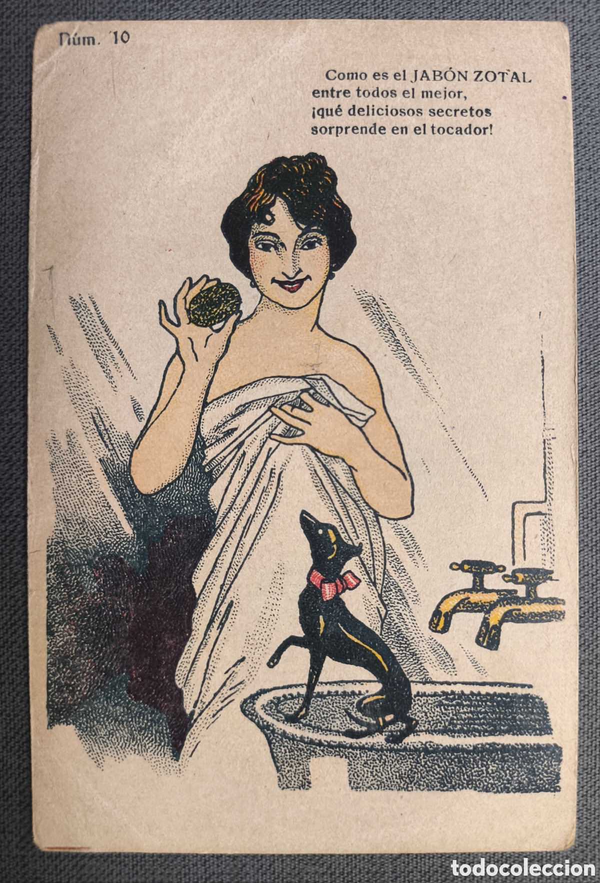 Cartoline: PUBLICIDAD JAB&Oacute;N ZOTAL POSTAL ILUSTRADA N&deg; 10 SEVILLA C. 1920
