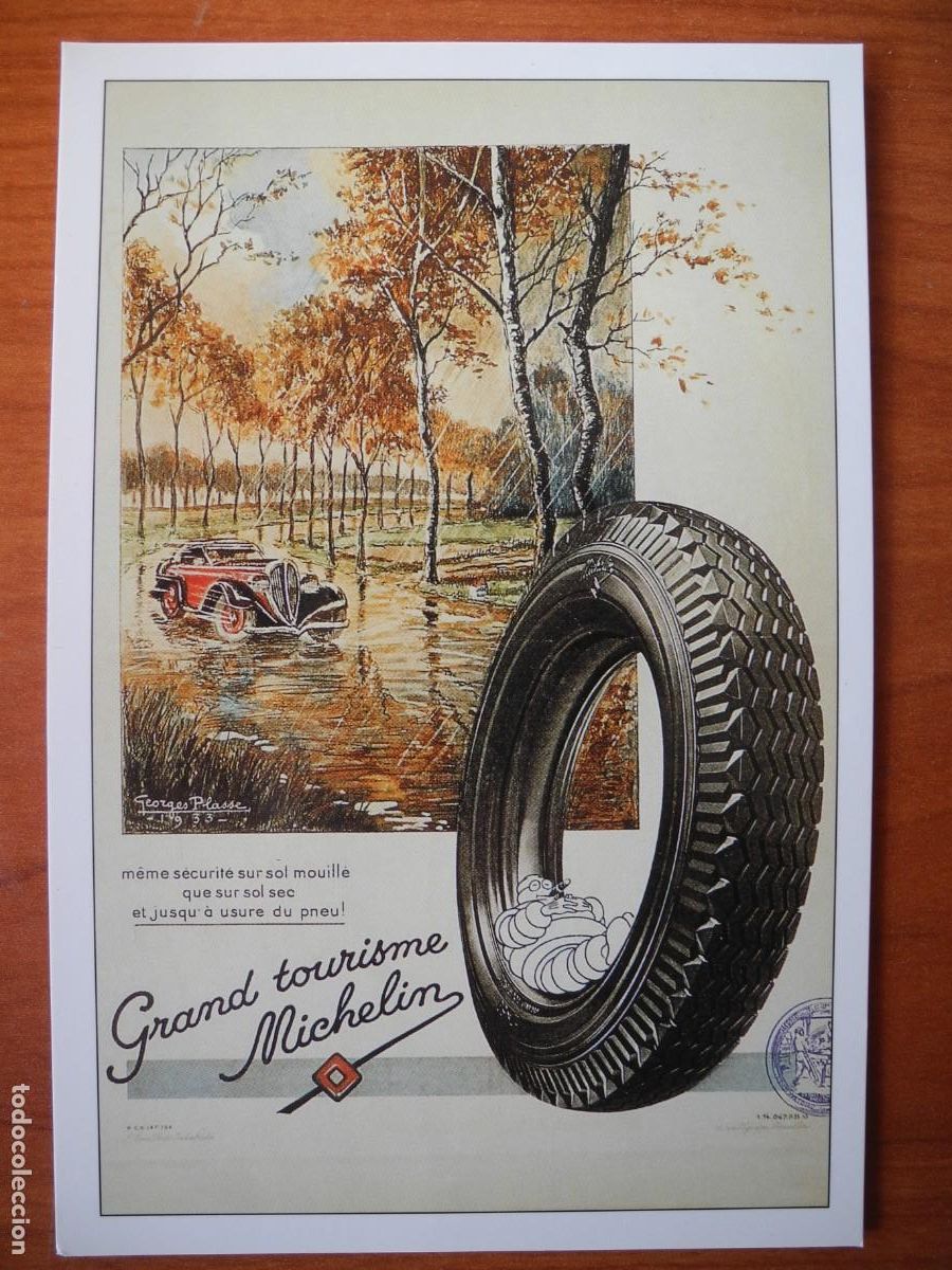 Cartoline: Michelin. Ilustraci&oacute;n de Georges Plasse 1933. Circulada 2006.