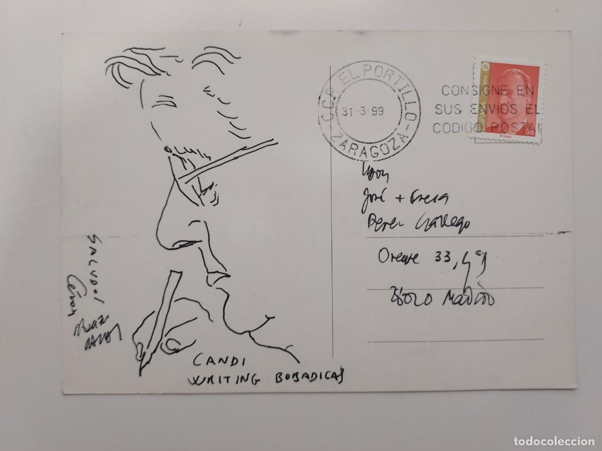 Postales: POSTAL PUBLICITARIA. LEVI'S STA-PREST MANTENLOS A RAYA. Caricatura atr&aacute;s. CIRCULADA 1999. Vaqueros