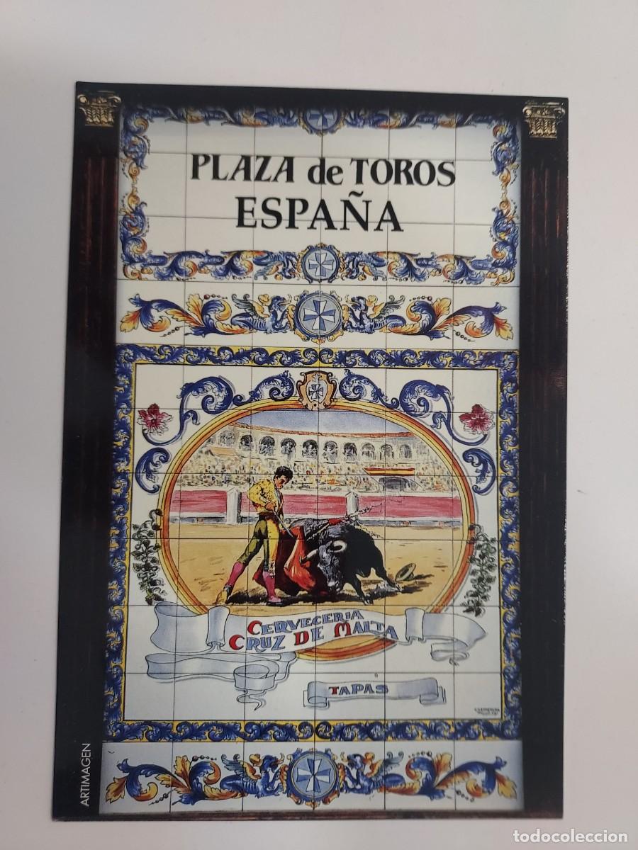 Postales: POSTAL PUBLICITARIA ILUSTRADA. PLAZA DE TOROS ESPA&Ntilde;A CERVECERIA CRUZ DE MALTA. S/C. ARTIMAGEN