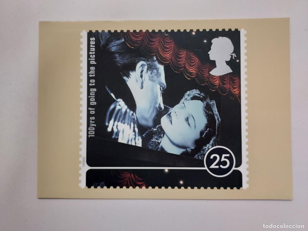 Postales: POSTAL 100 YEARS OF GOING TO THE PICTURES (SCREEN KISS). ROYAL MAIL. LO QUE EL VIENTO SE LLEVO