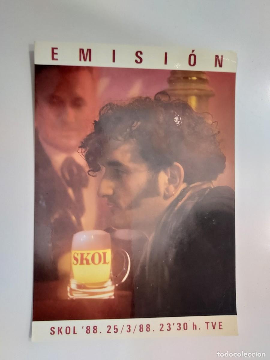 Postales: POSTAL PUBLICIDAD ANUNCIO CERVEZA SKOL TVE 1988. CIRCULADA. TRASERA REPARTO