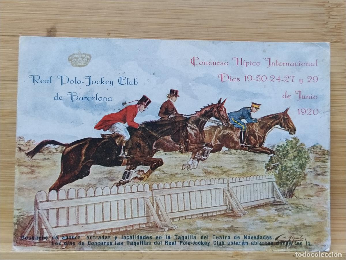 Postales: REAL POLO JOCKEY CLUB DE BARCELONA - CONCURSO HIPICO INTERNACIONAL A&Ntilde;O 1920 -POSTAL ANTIGUA(116.997)