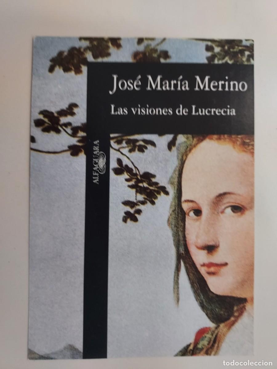 Postales: POSTAL PUBLICITARIA ALFAGUARA PRESENTACION LIBRO LAS VISIONES DE LUCRECIA, JOSE MARIA MERINO. THYSEN