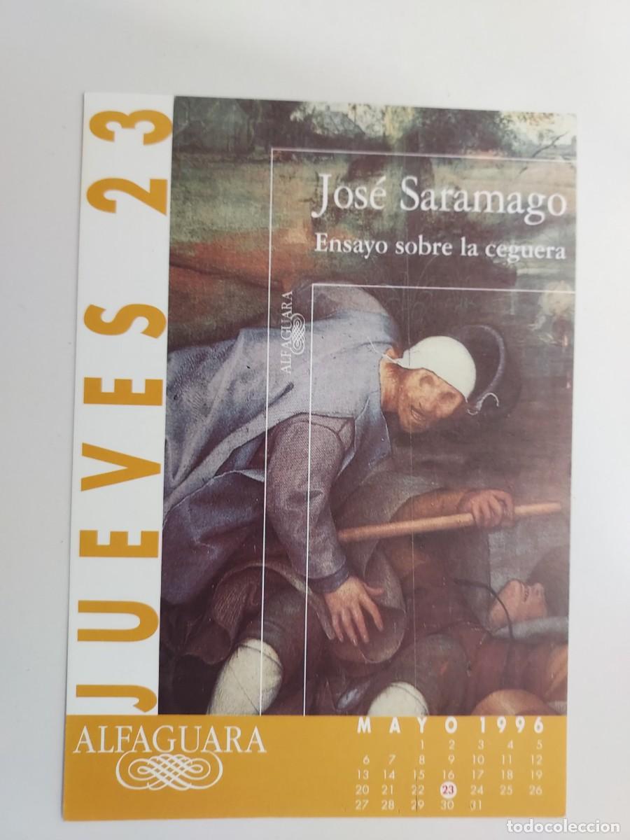 Postales: POSTAL PUBLICITARIA ALFAGUARA PRESENTACION LIBRO JOSE SARAMAGO, ENSAYO SOBRE LA GUERRA