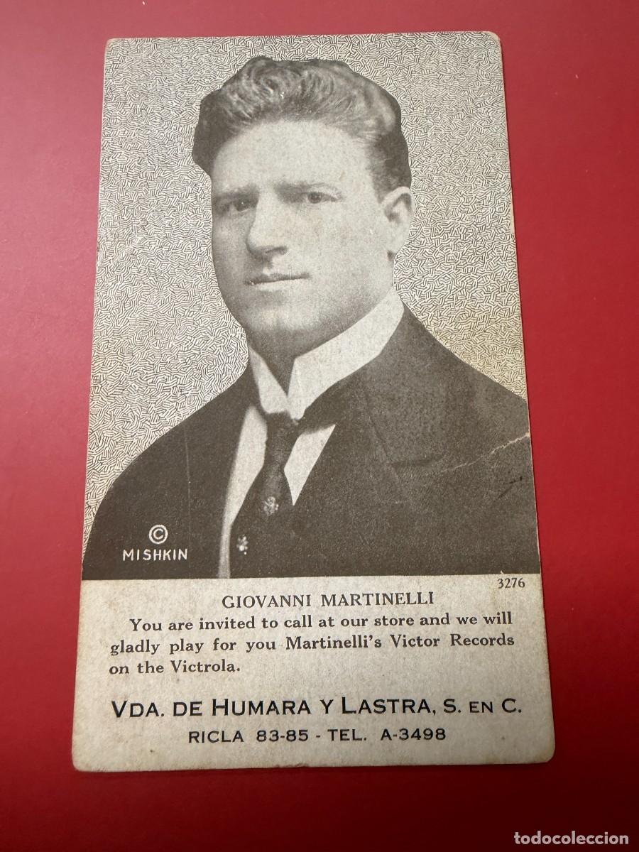 Postales: POSTAL PUBLICITARIA CUBA- TENOR GIOVANNI MARTINELLI EN TEATRO NACIONAL LA HABANA - CUBA