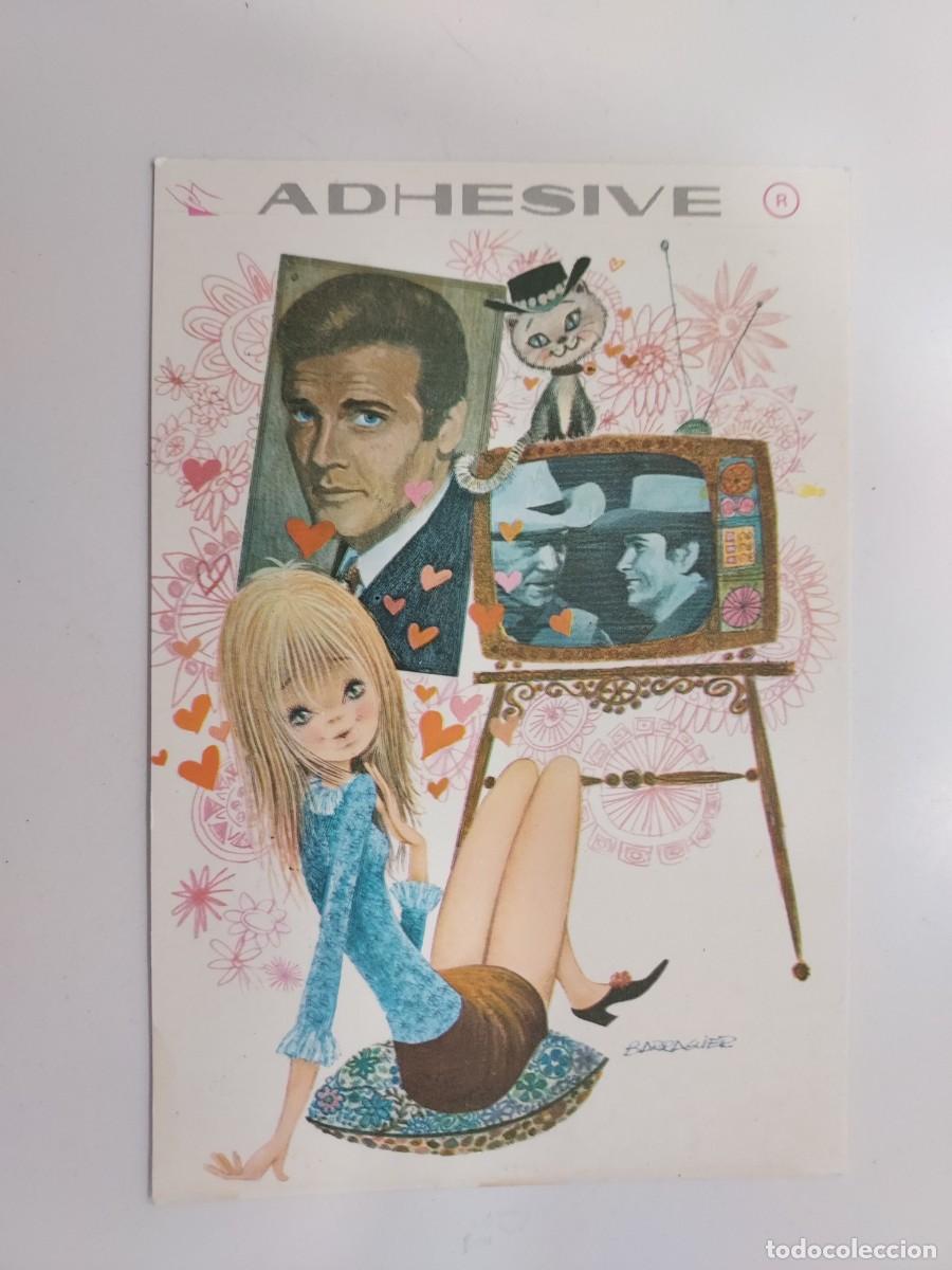Postais: POSTAL ILUSTRADA ADHESIVE ILUSTRADOR BARRAGUER. S/C. STUDIO AG. Roger Moore, Bonanza