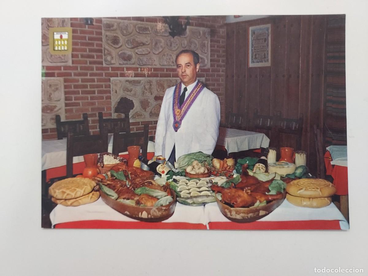 Postales: POSTAL RESTAURANTE TIPICO LA TAURINA, SEGOVIA. MAESTRO ASADOR, BODEGON COCHINILLO, PAN HOGAZA