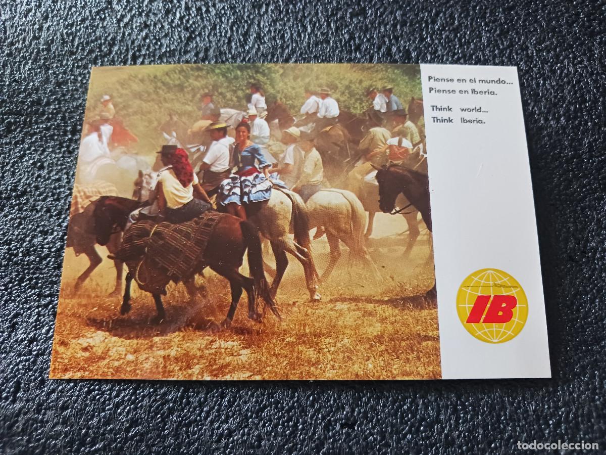 Postales: lineas aereas iberia, romeria en andalucia
