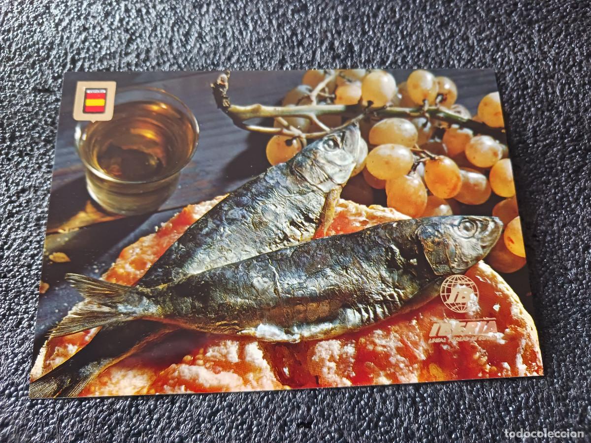 Postales: lineas aereas iberia, arenque a la plancha con uvas - Foto 1