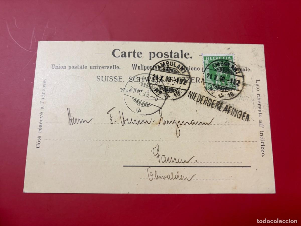 Postales: TARJETA POSTAL COMERCIAL - SUIZA - F&Aacute;BRICA SIDER&Uacute;RGICA VON ROLL - GERLAFINGEN - 1908