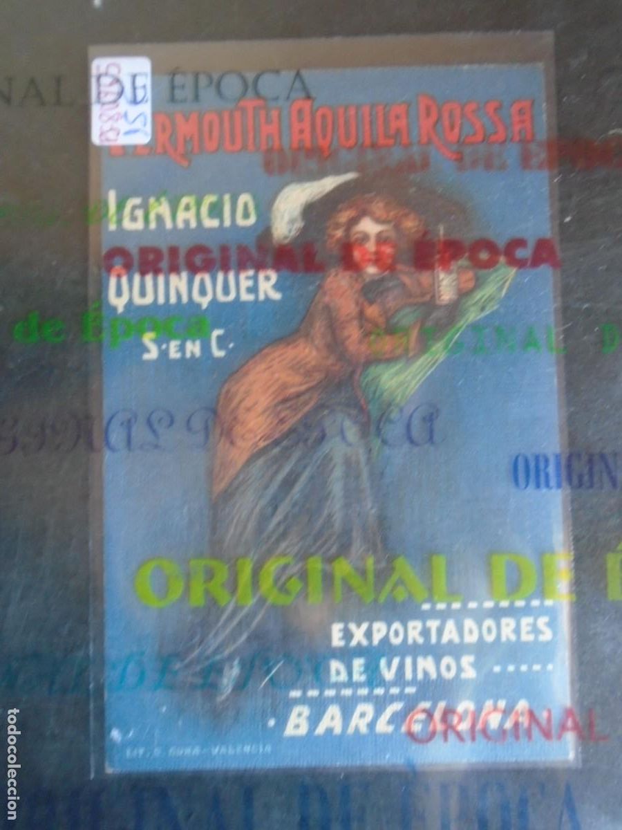 Postales: (PS-80965)POSTAL PUBLICITARIA VERMOUTH AQUILA ROSSA - IGNACIO QUINQUER - EXPORTADORES DE VINO