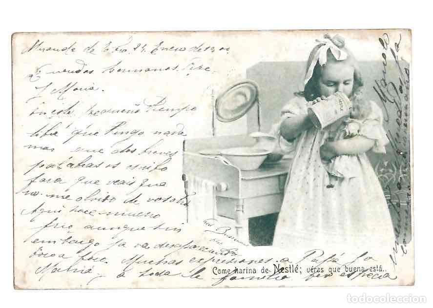 Postales: TARJETA POSTAL COME HARINA DE NESTLE. A&Ntilde;O 1901. SERIE H NESTLE, N&ordm; 11