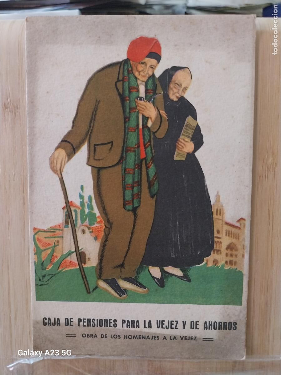Postales: CAJA PENSIONES PARA LA VEJEZ Y AHORROS ED I G PIULATS 465 SC ORIGINAL
