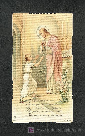 Postales: Estampa religiosa: Comunion - Foto 1