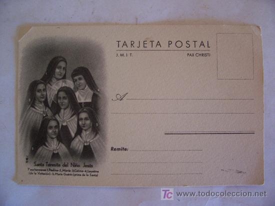 Postales: postal de santa teresita de ni&ntilde;o jesus y sus hermanas (sin circular)