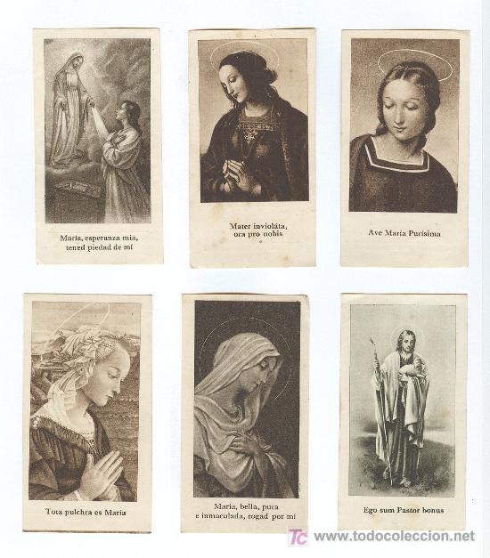 Cartoline: 6 ESTAMPAS RELIGIOSAS ANTIGUAS