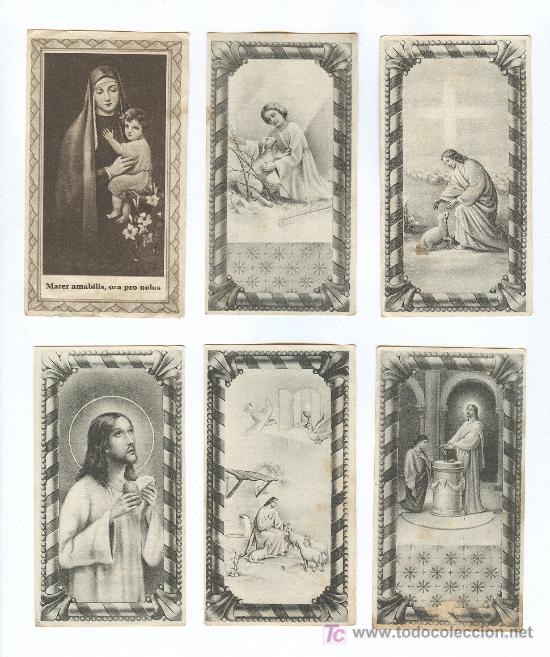 Postales: 6 ESTAMPAS RELIGIOSAS ANTIGUAS - Foto 1