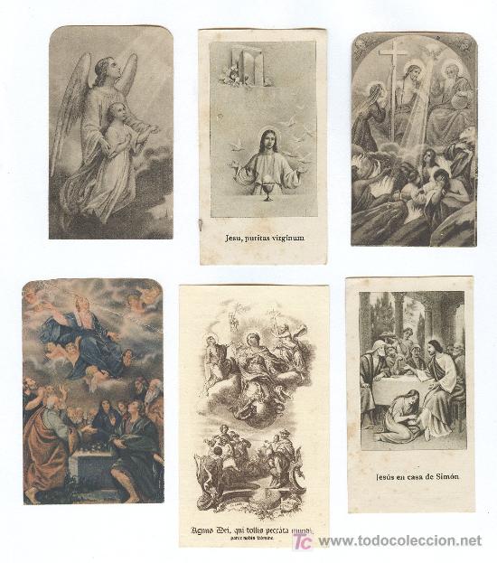 Postales: 6 ESTAMPAS RELIGIOSAS ANTIGUAS - Foto 1
