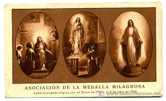 Postales: ASOCIACION DE LA MEDALLA MILAGROSA - INSTRUCIONES PARA PERTENECER A ELLA