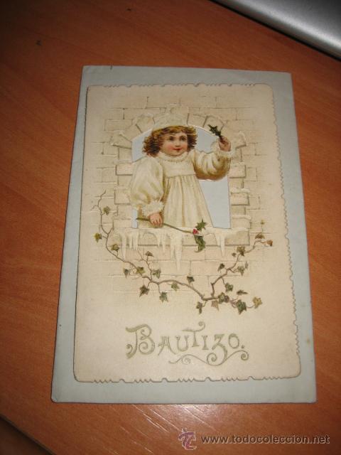 Postales: ANTIGUO RECORDATORIO DE BAUTIZO
