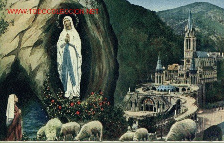 Postales: Postal de Lourdes - Foto 1