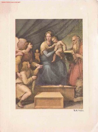 Postales: Virgen con Ni&ntilde;o &ndash; Rafael - Foto 1