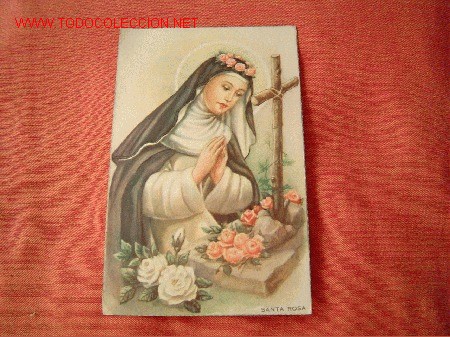Postales: Postal religiosa de Santa Rosa - Foto 1