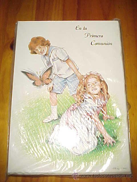 Postales: RECUERDO PRIMERA COMUNION. LOTE DE 10 POSTALES CON SOBRES. PRECINTADO. A&Ntilde;O 1991.  *