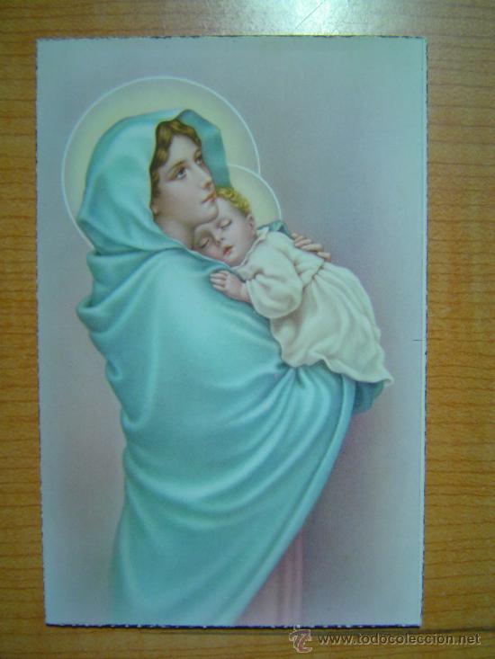 Postales: POSTAL VIRGEN CON EL NI&Ntilde;O JESUS SIN CIRCULAR