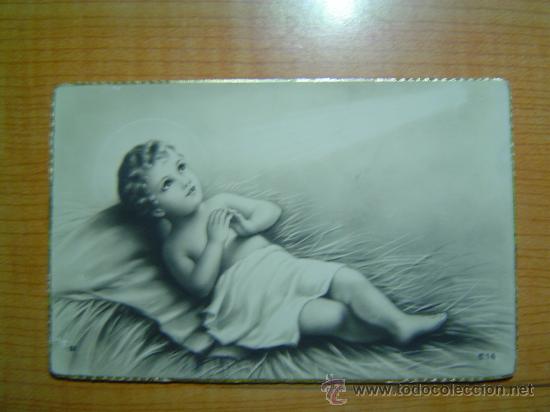 Postales: POSTAL NI&Ntilde;O JESUS ESCRITA