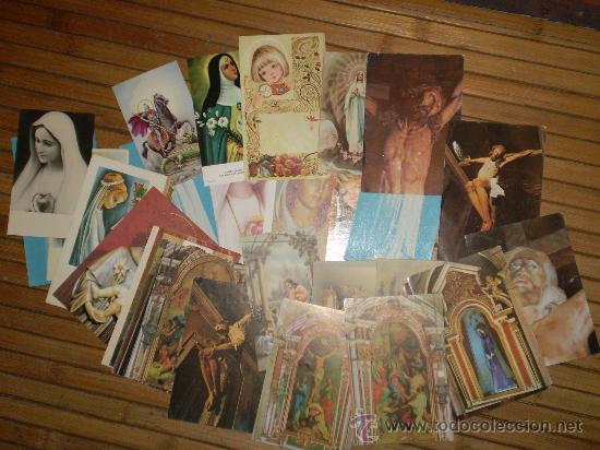 Postales: LOTE DE ESTAMPAS RELIGIOSAS - Foto 1