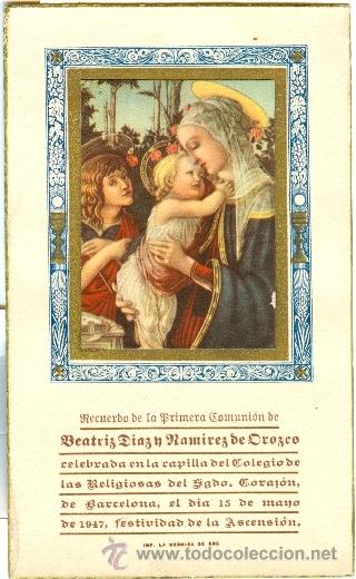 Postales: RECORDATORIO COMUNI&Oacute;N 1947 - Foto 1